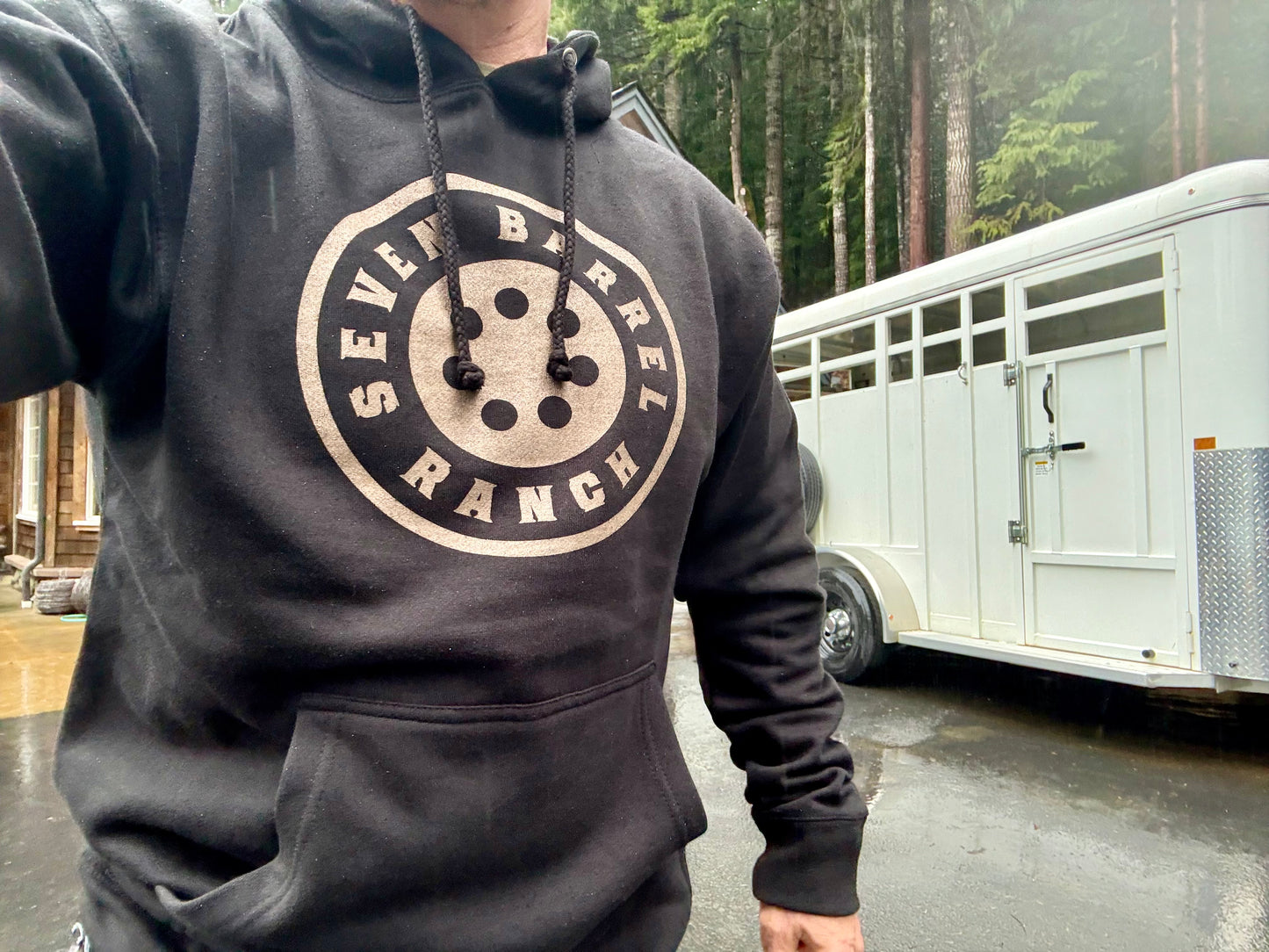 7 Barrel Ranch Hoodie - Black