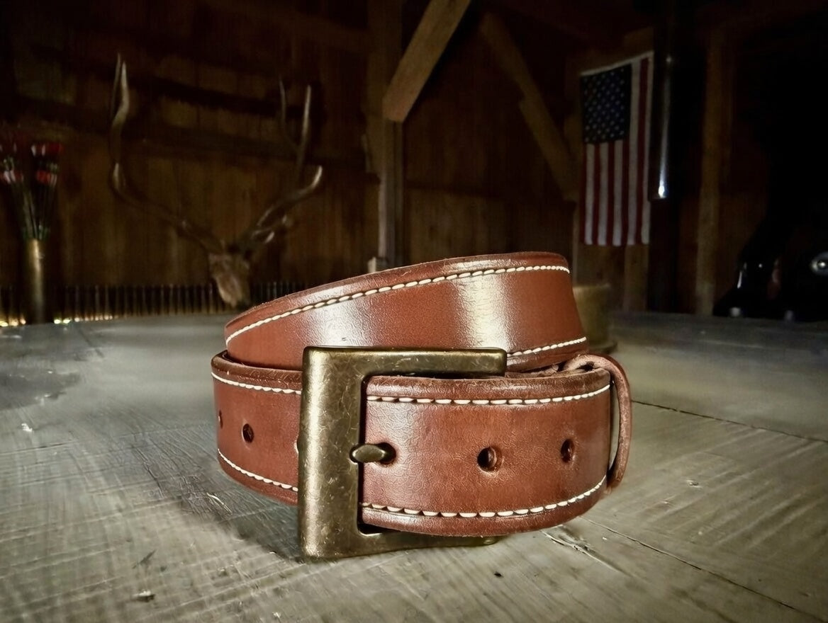 Lined and Stitched Gun Belt